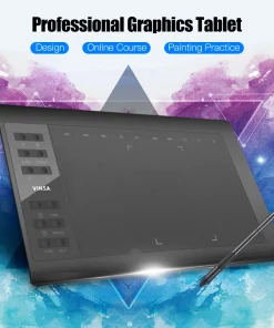 10×6 inch professional graphics drawing tablet 12 express keys with for windows mac for painting designing 3