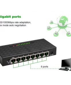 5 8 port 1000mbps gigabit network switch ethernet smart switcher high performance rj45 hub internet splitter 3