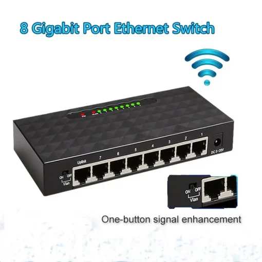 5 8 port 1000mbps gigabit network switch ethernet smart switcher high performance rj45 hub internet splitter 5
