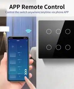 shawader zigbee 4×4 brazil touch sensor glass panel light switch tuya smart life app 4 6 5