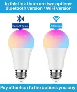 Tuya Smart Bulb E27 Wifi Bluetooth Dimmable Led Light Bulb Rgbcw 100 240v Smart Life App 1