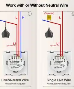 tuya wifi smart touch switch light brazil 4 4 no neutral wire 4 6 gang rf433 5