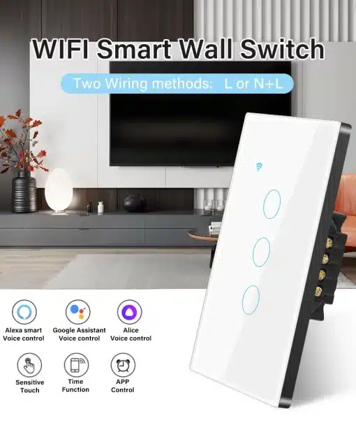 tuya wifi us smart light switch neutral wire no neutral wire required 120 type wall touch 1