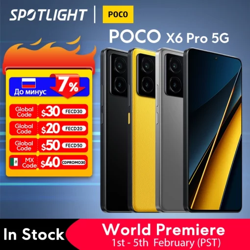 world premiere poco x6 pro 5g global version smartphone dimensity 8300 ultra 6 67 1